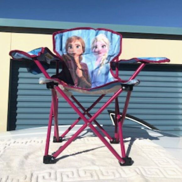 Frozen II - Anna & Elsa . {2} New Camping Chairs & Pre-Owned {4-12} Girls Dress - Picture 7 of 10